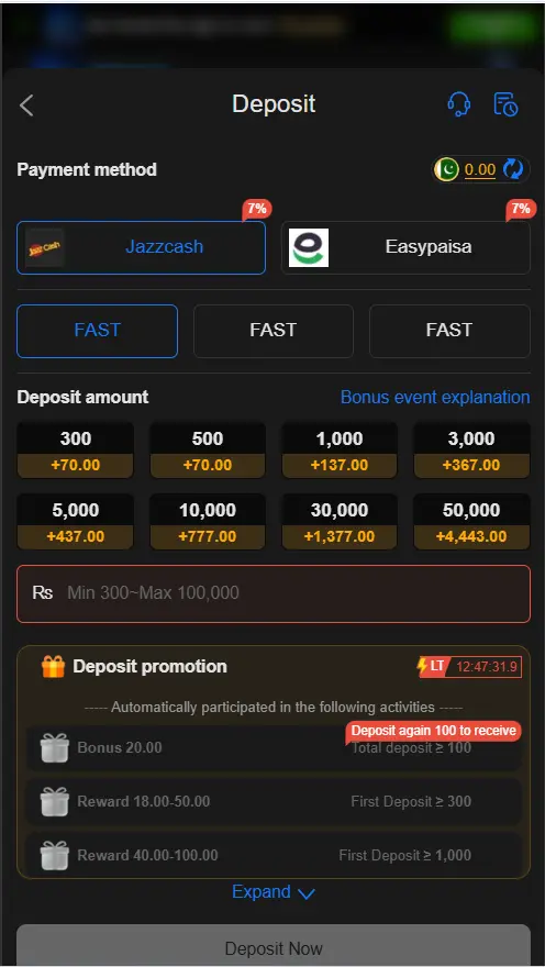 K888 Deposit Money
